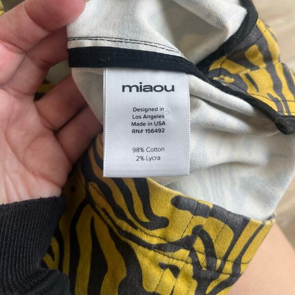 Miaou Lotte Dress in Yellow Zebra Print M - Picture 4 of 6